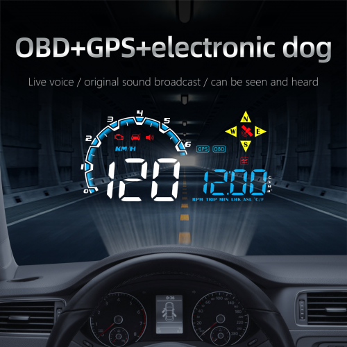 WiiYii Car Head Up Display OBD2+GPS HUD+E-dog